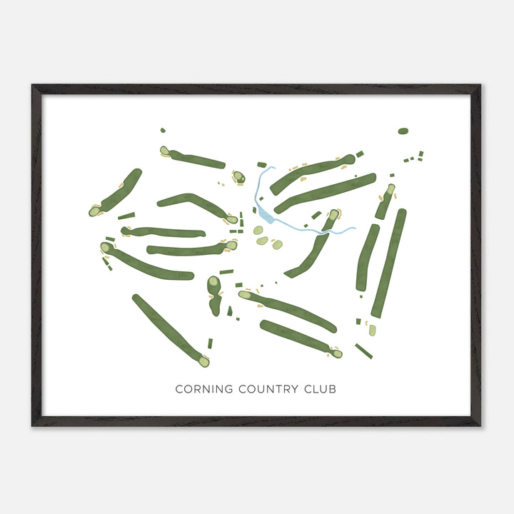 Print of Corning Country Club Modern Map