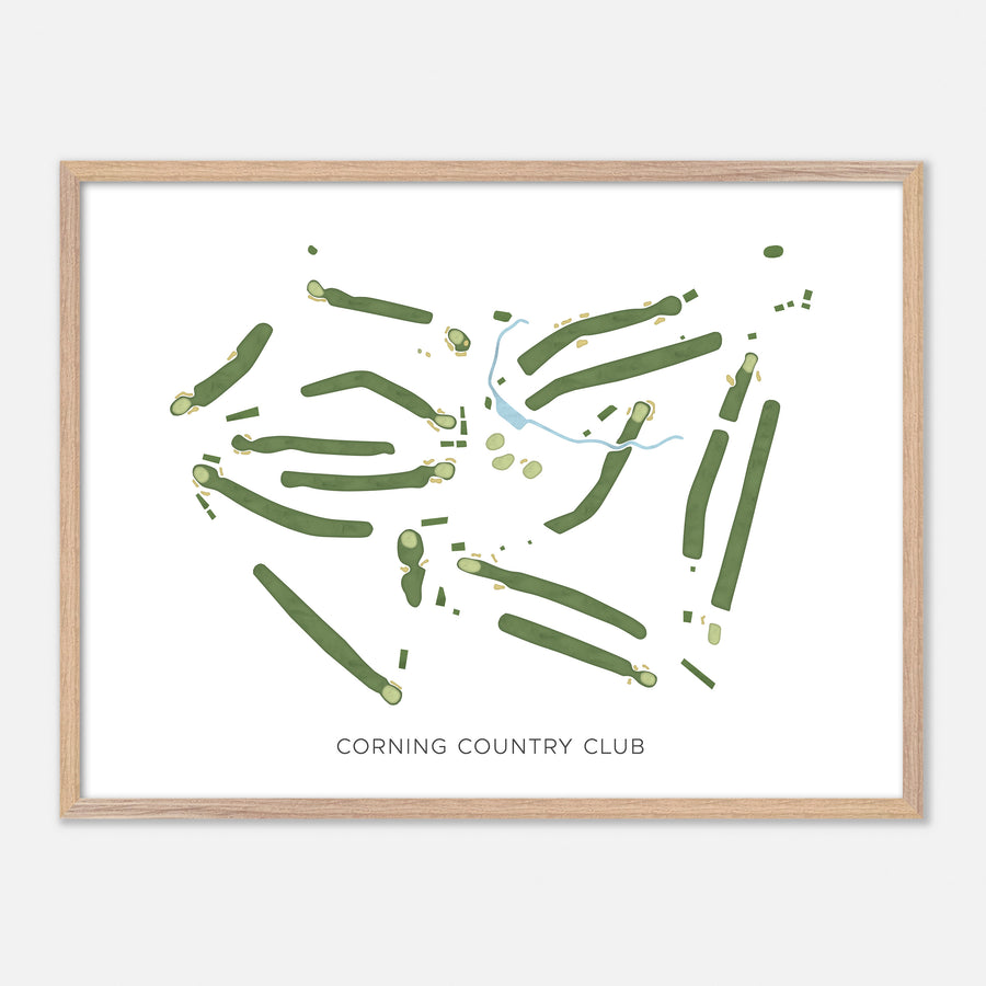 Print of Corning Country Club Modern Map