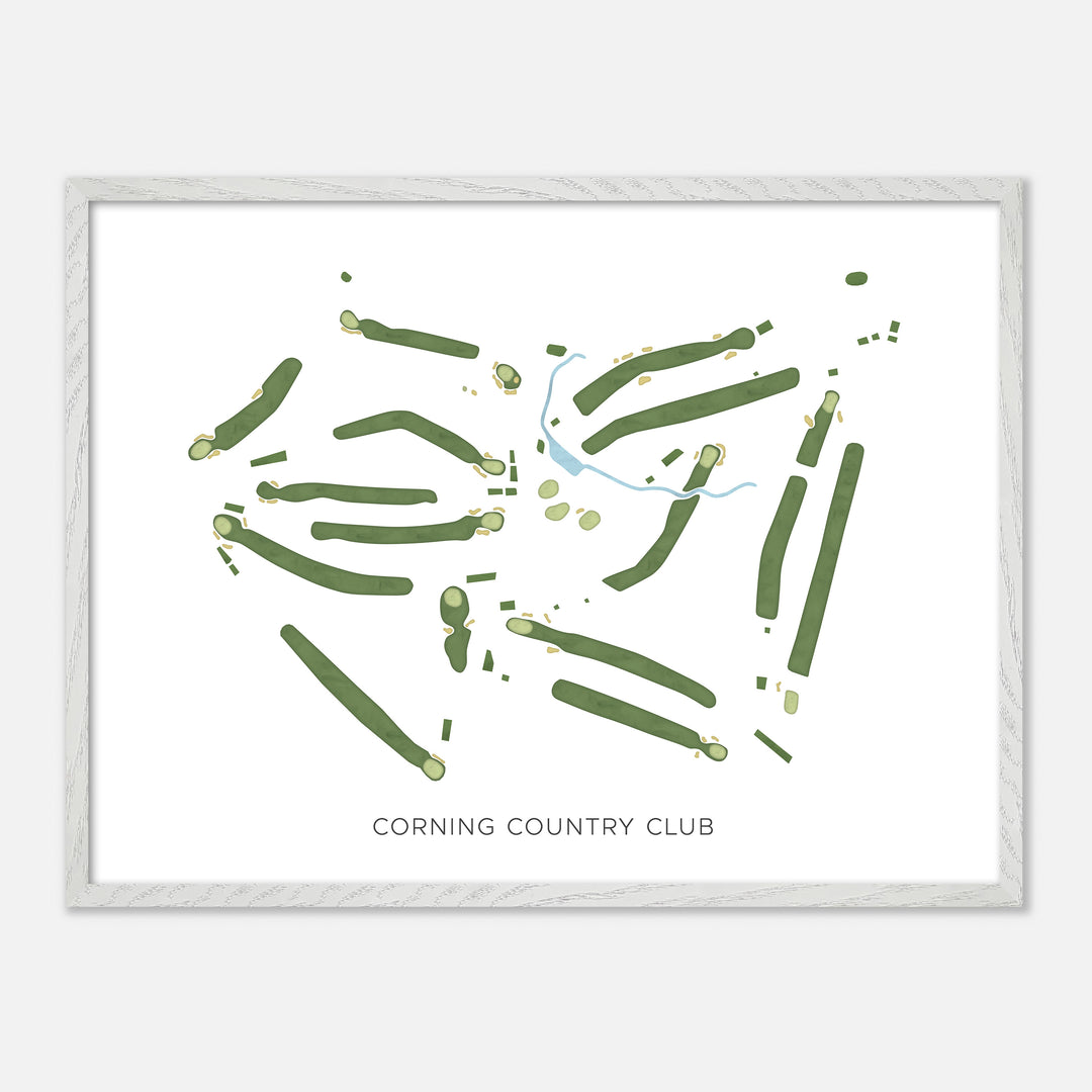 Print of Corning Country Club Modern Map