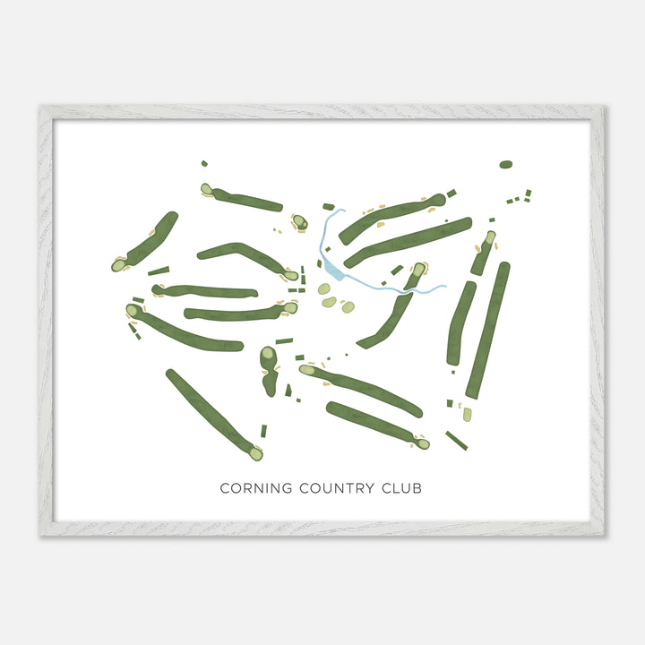 Print of Corning Country Club Modern Map