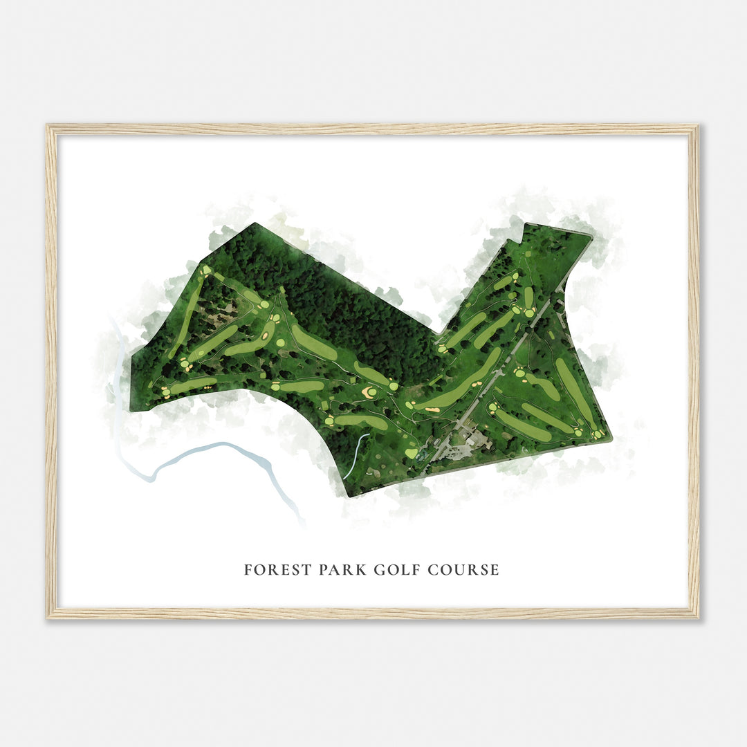 Print of Forest Park Golf Course Classic Map