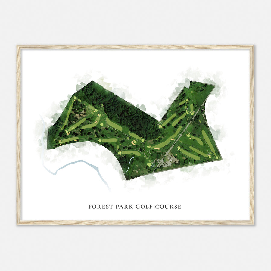 Print of Forest Park Golf Course Classic Map