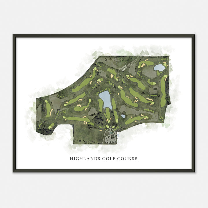 Print of Highlands Golf Course Classic Map