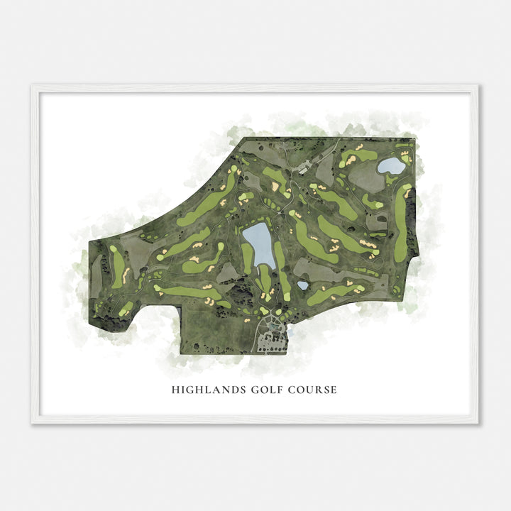 Print of Highlands Golf Course Classic Map