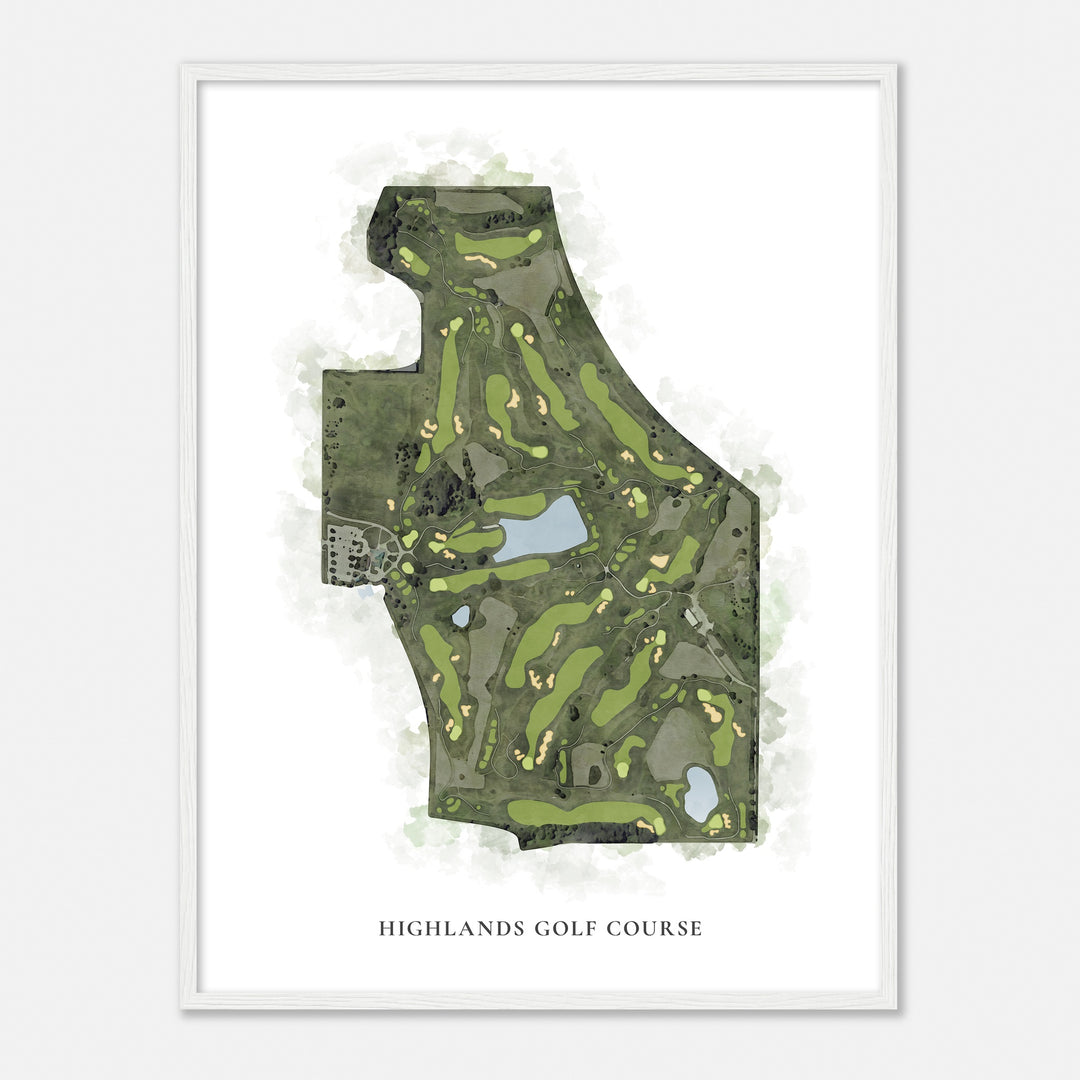 Print of Highlands Golf Course Classic Map