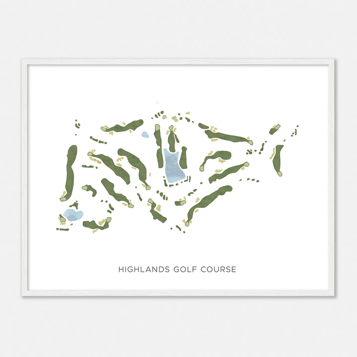 Print of Highlands Golf Course Modern Map