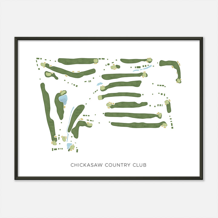 Print of Chickasaw Country Club Modern Map