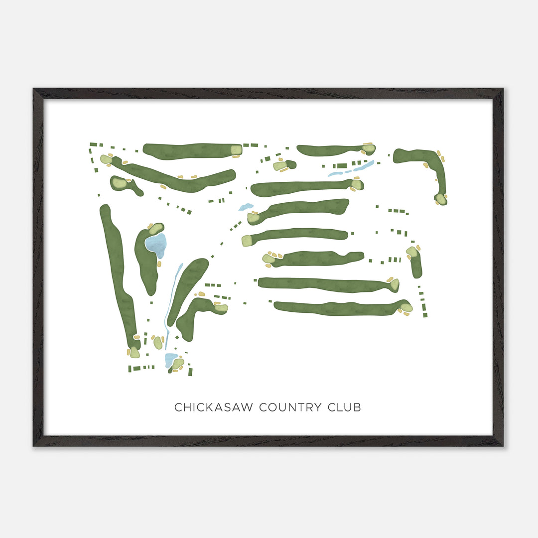 Print of Chickasaw Country Club Modern Map