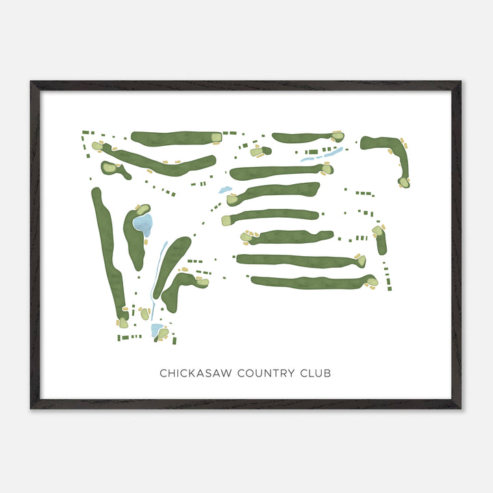 Print of Chickasaw Country Club Modern Map