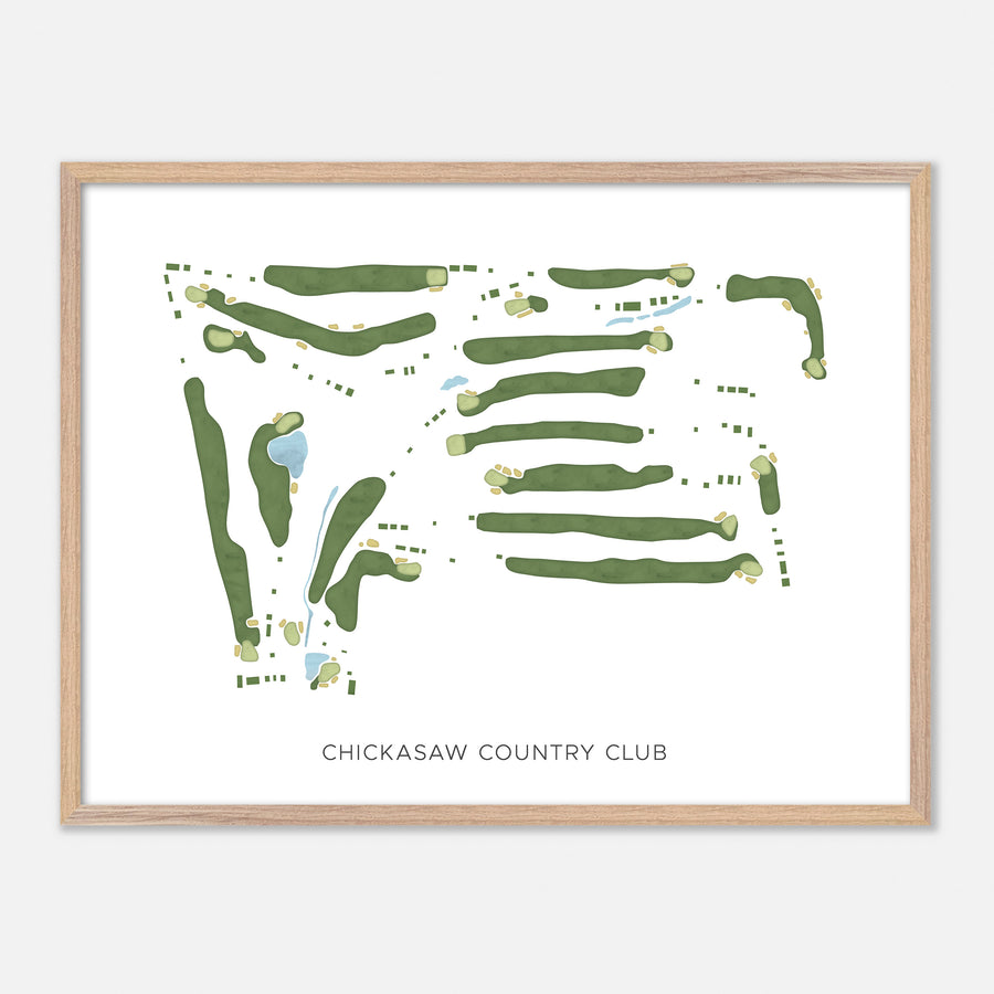 Print of Chickasaw Country Club Modern Map