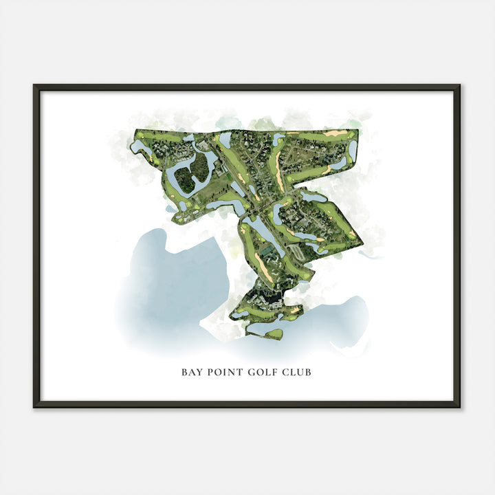 Print of Bay Point Golf Club Classic Map