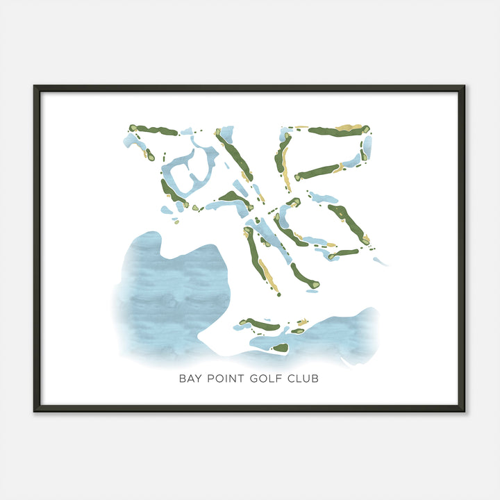 Print of Bay Point Golf Club Modern Map