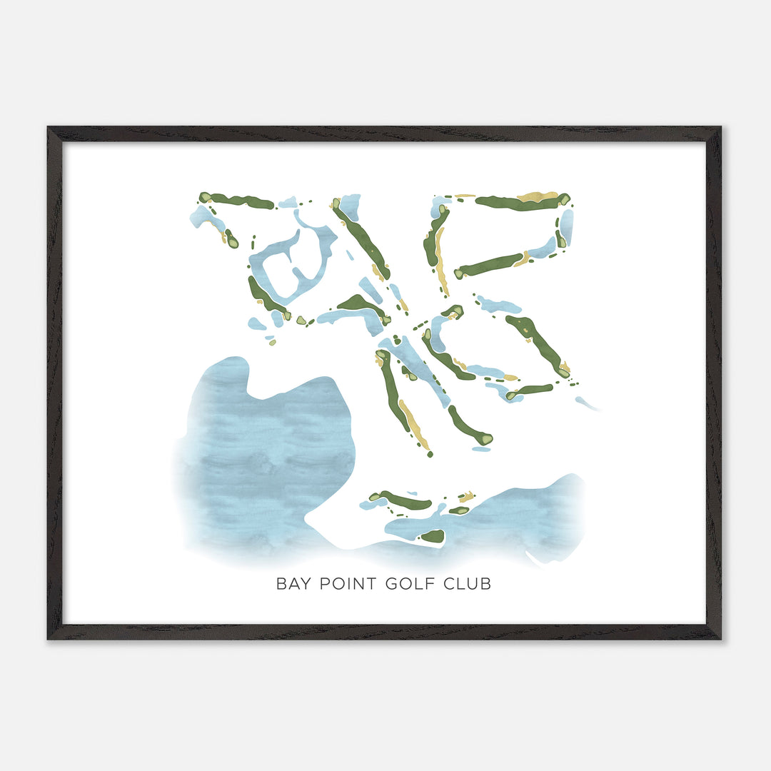 Print of Bay Point Golf Club Modern Map