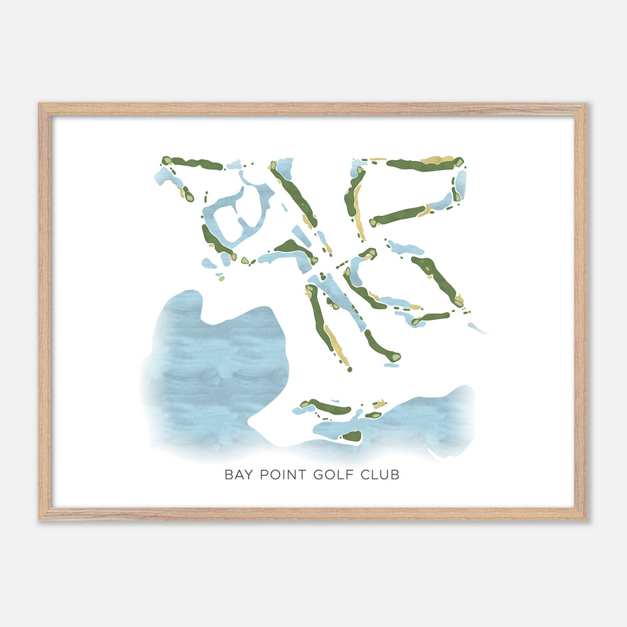 Print of Bay Point Golf Club Modern Map