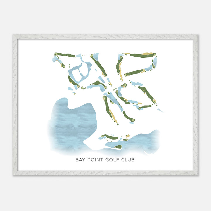 Print of Bay Point Golf Club Modern Map