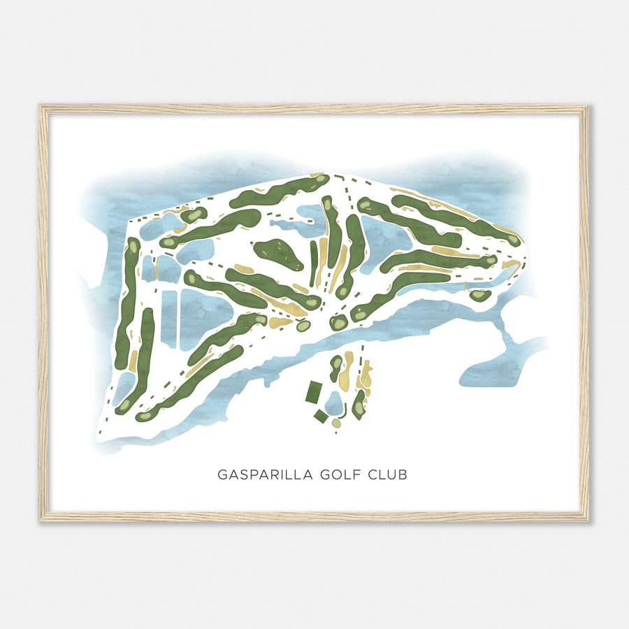 Print of Gasparilla Golf Club Modern Map