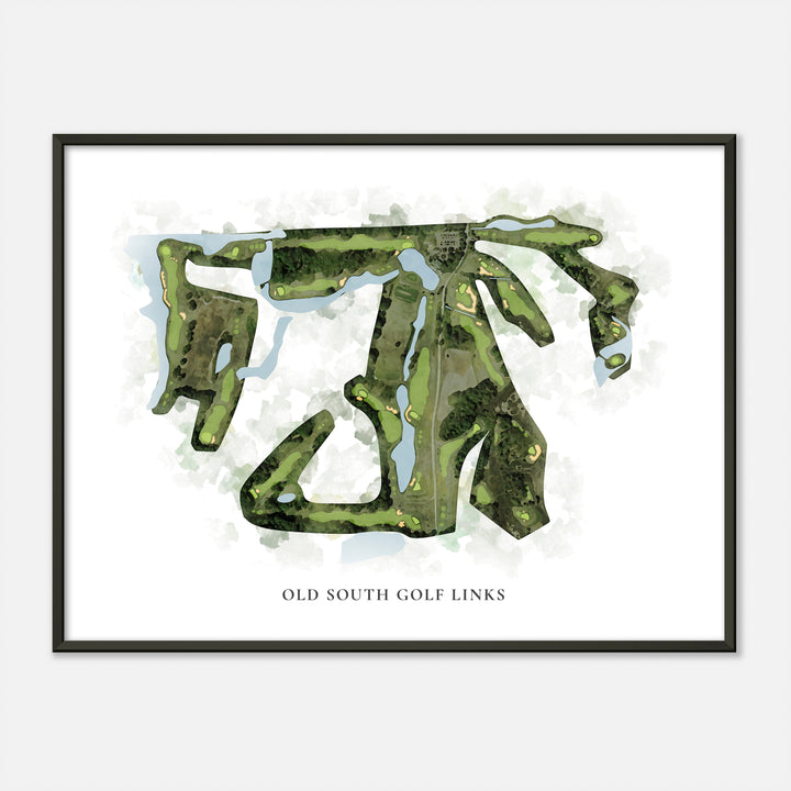 Print of Old South Golf Links Classic Map