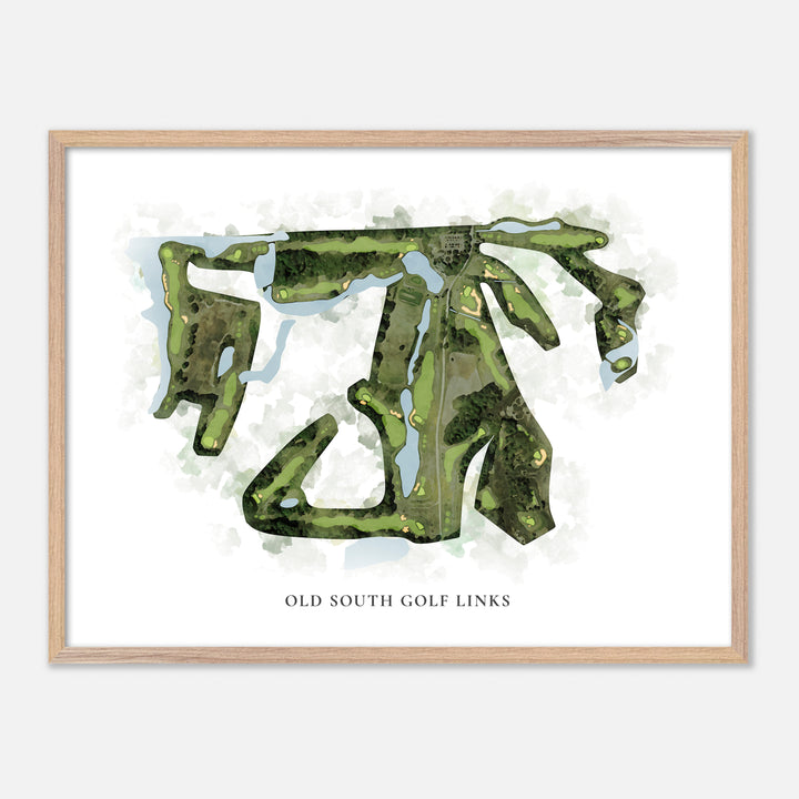Print of Old South Golf Links Classic Map