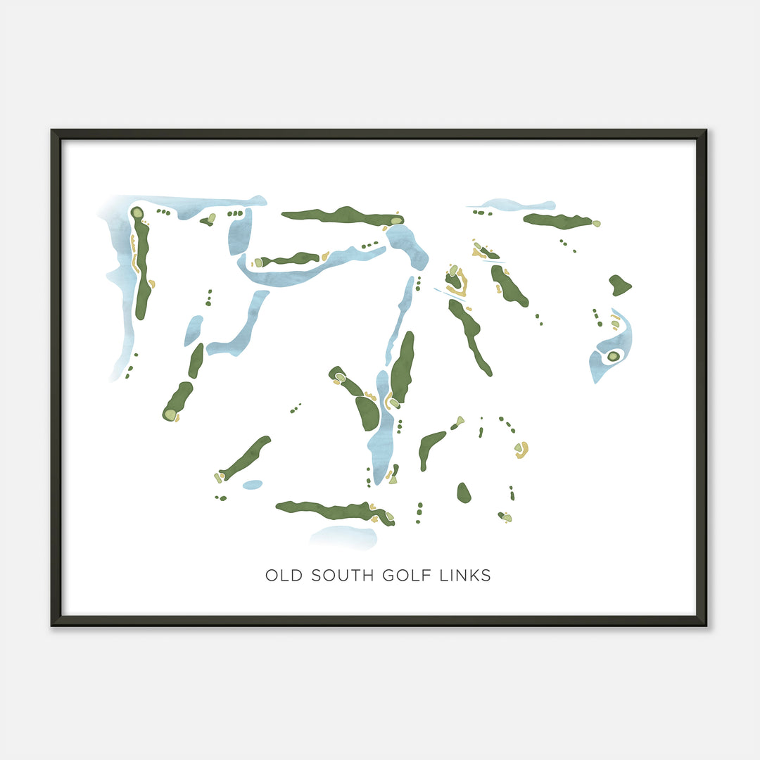 Print of Old South Golf Links Modern Map