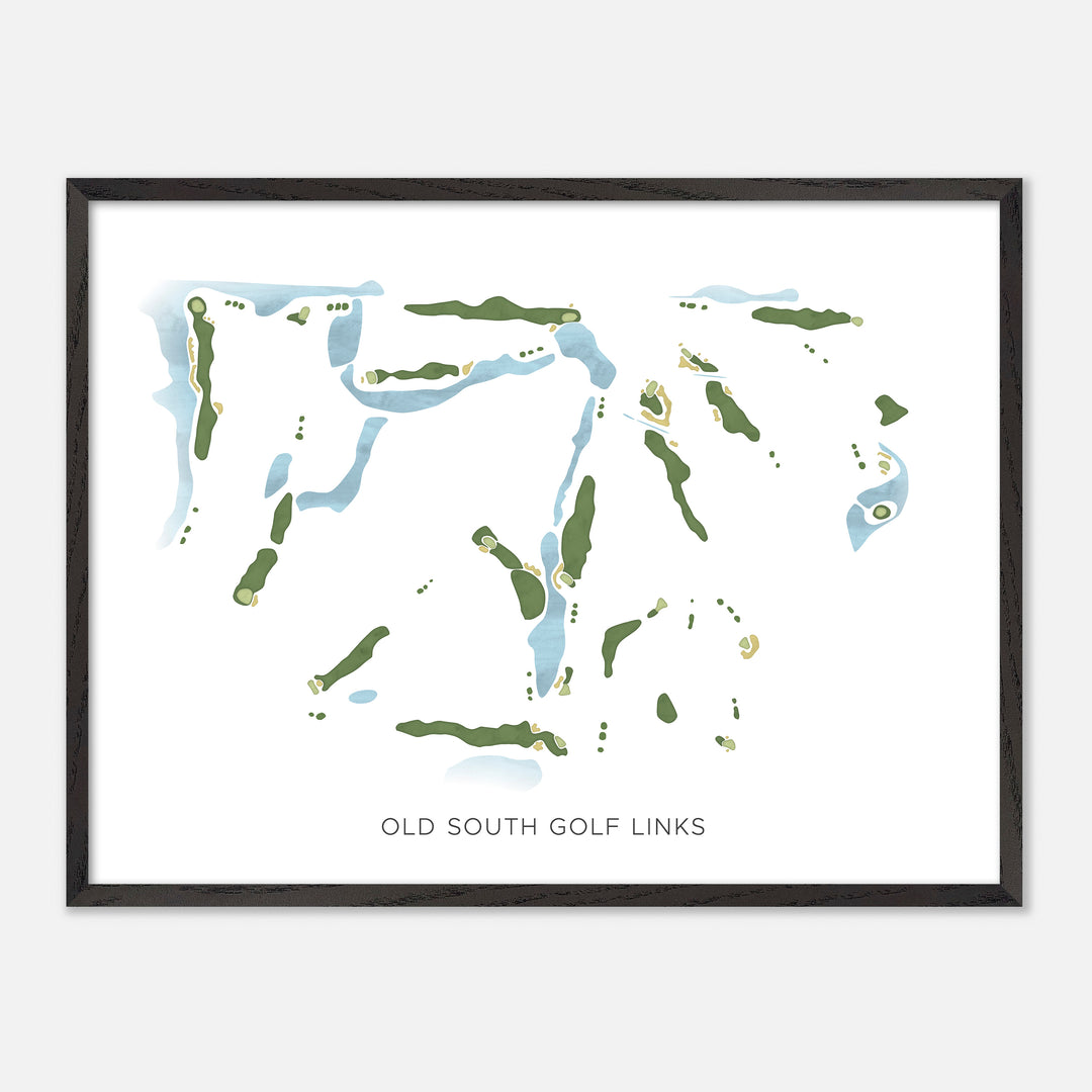 Print of Old South Golf Links Modern Map