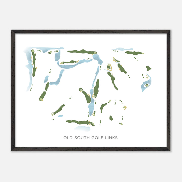 Print of Old South Golf Links Modern Map