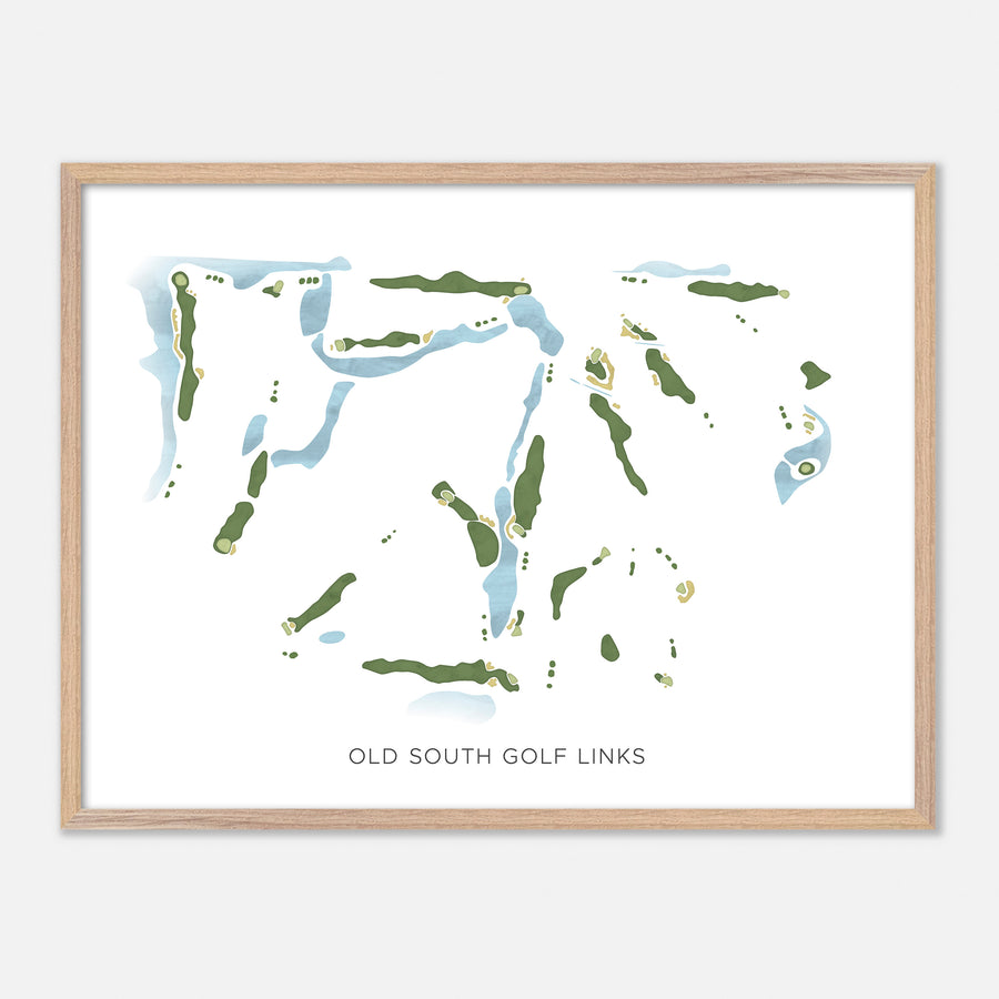Print of Old South Golf Links Modern Map