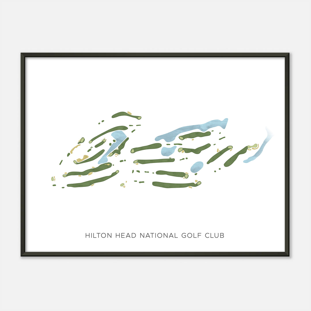 Print of Hilton Head National Golf Club Modern Map