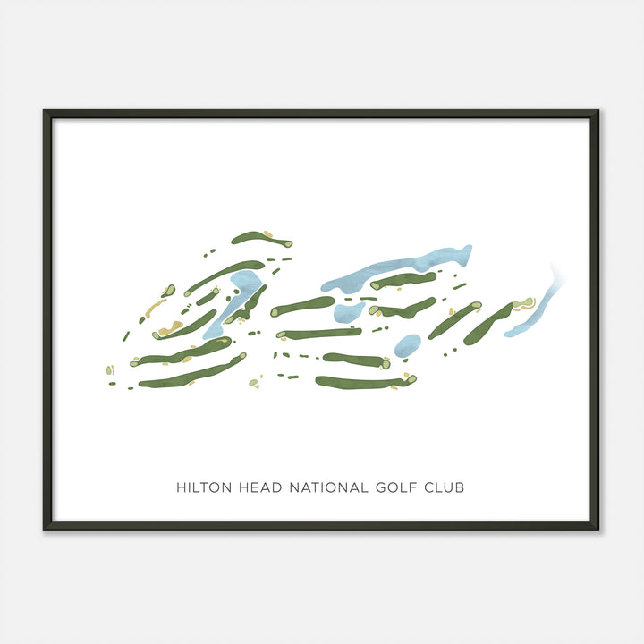 Print of Hilton Head National Golf Club Modern Map