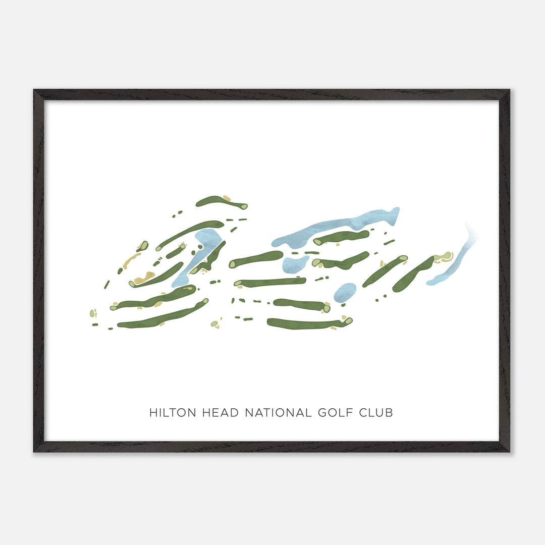 Print of Hilton Head National Golf Club Modern Map