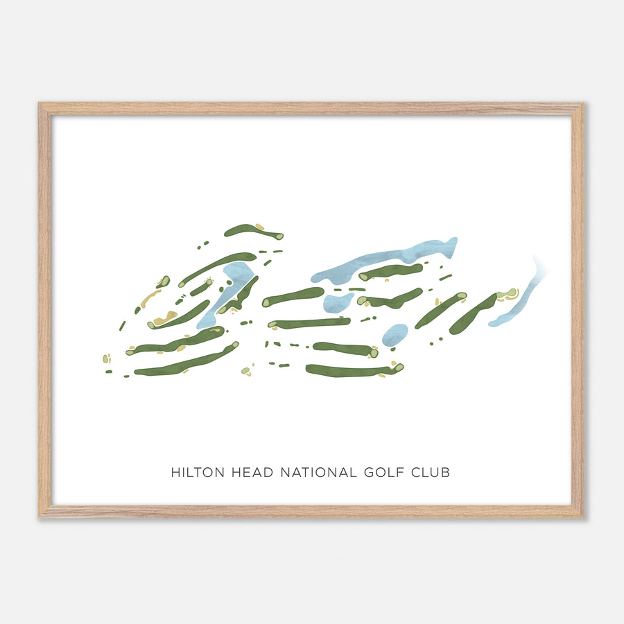 Print of Hilton Head National Golf Club Modern Map