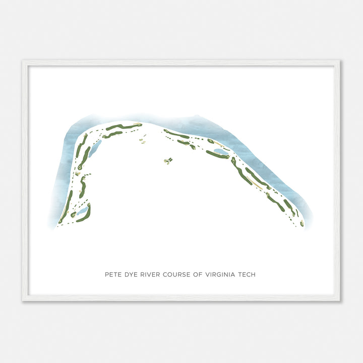 Print of Pete Dye River Course Of Virginia Tech Modern Map