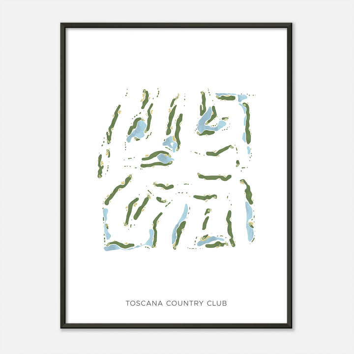 Print of Toscana Country Club Modern Map