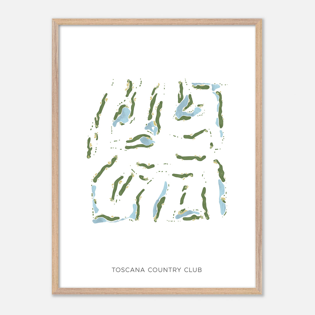 Print of Toscana Country Club Modern Map