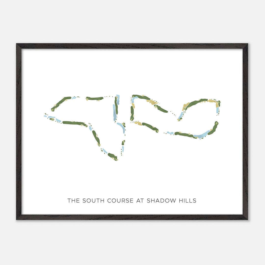 Print of The South Course At Shadow Hills Modern Map
