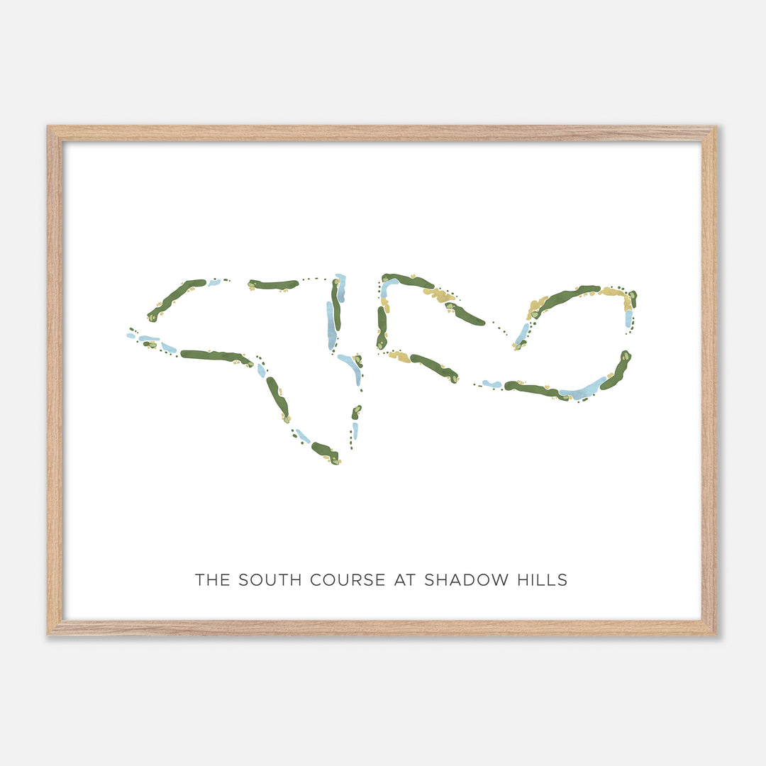 Print of The South Course At Shadow Hills Modern Map