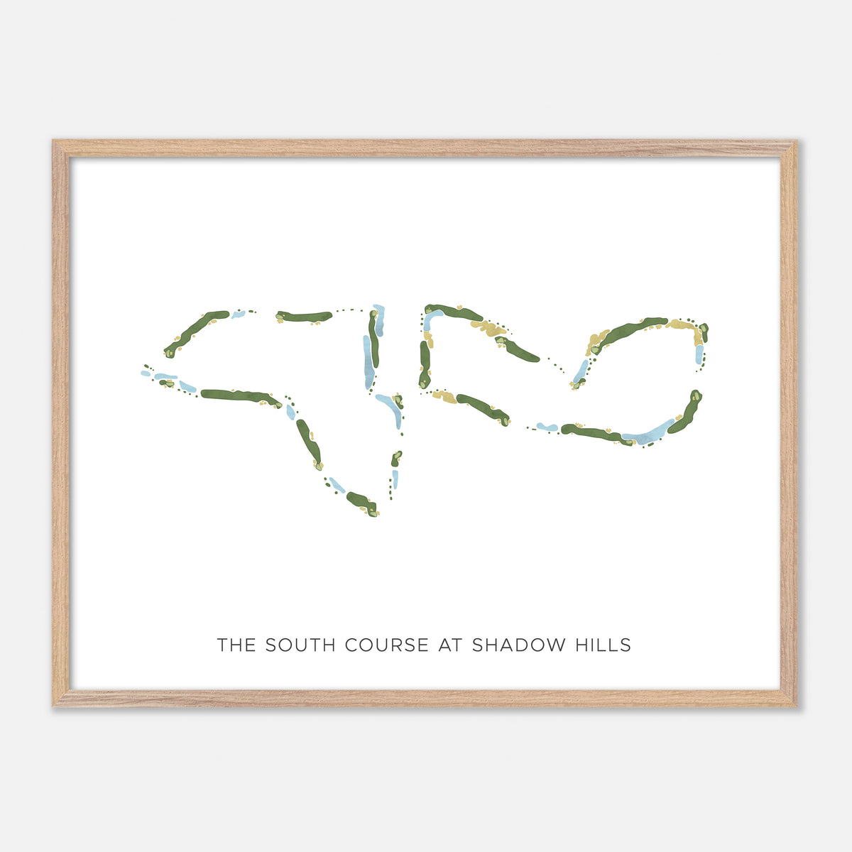 Print of The South Course At Shadow Hills Modern Map