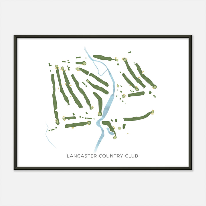 Print of Lancaster Country Club Modern Map