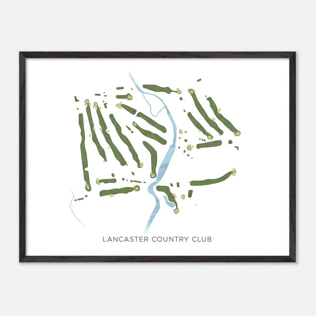 Print of Lancaster Country Club Modern Map