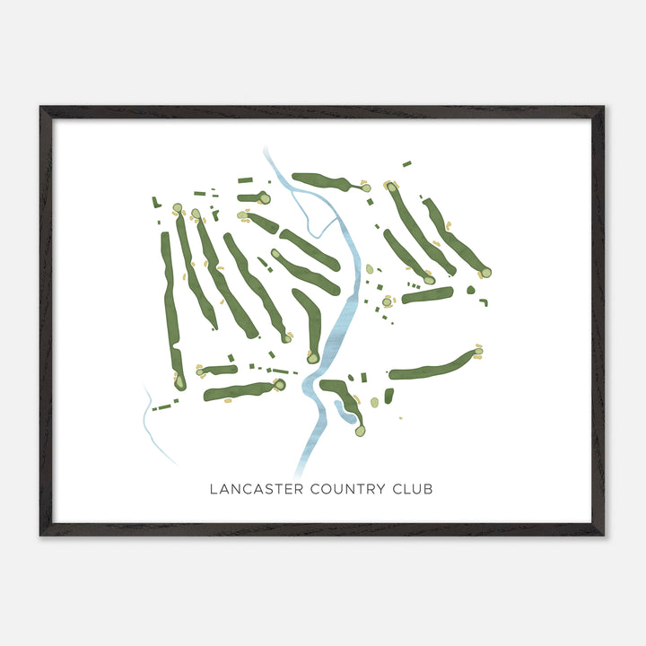 Print of Lancaster Country Club Modern Map
