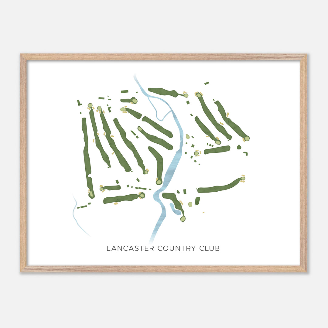 Print of Lancaster Country Club Modern Map