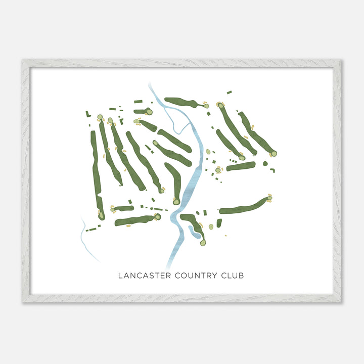 Print of Lancaster Country Club Modern Map