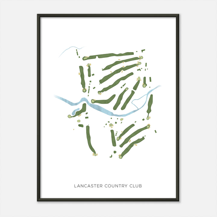 Print of Lancaster Country Club Modern Map