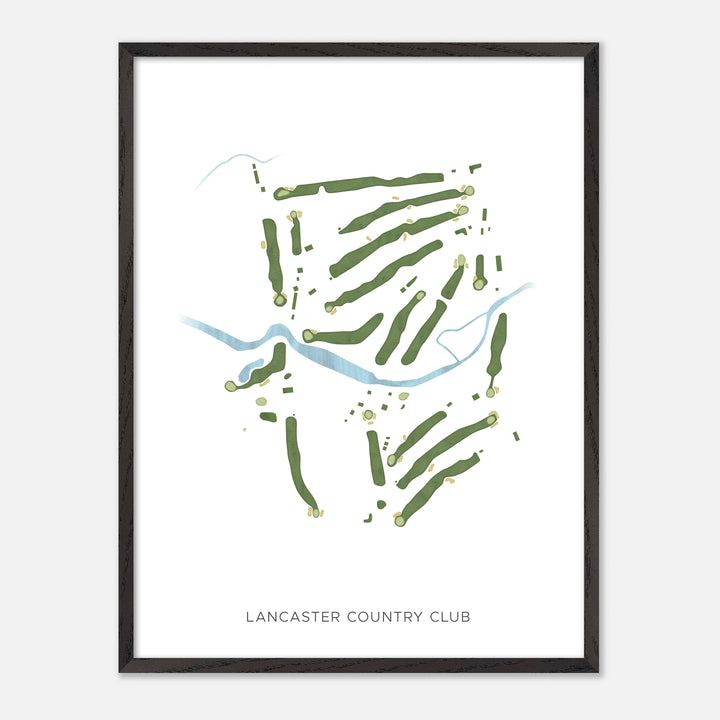 Print of Lancaster Country Club Modern Map