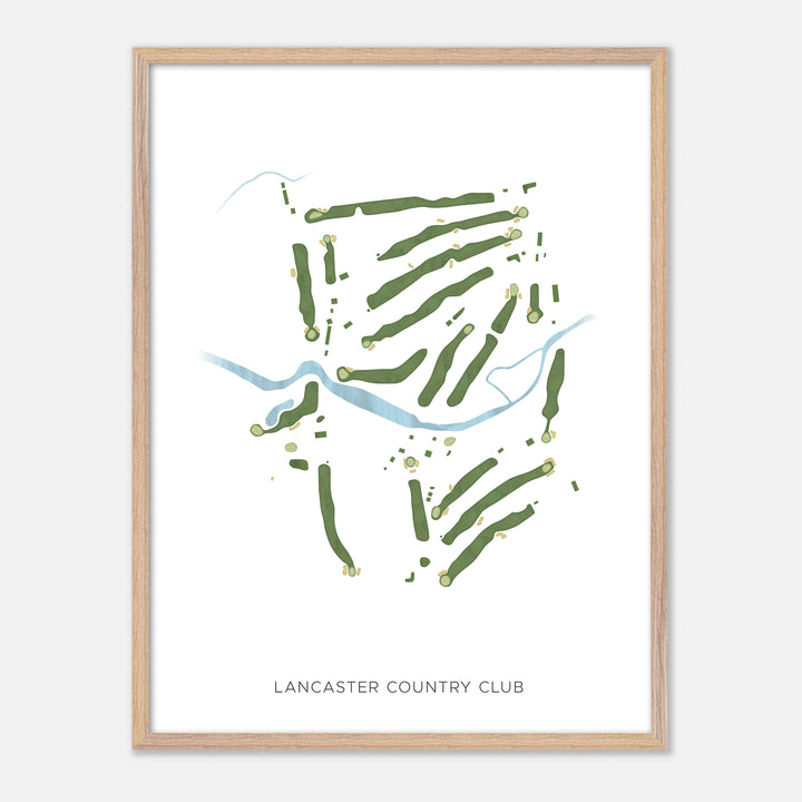 Print of Lancaster Country Club Modern Map