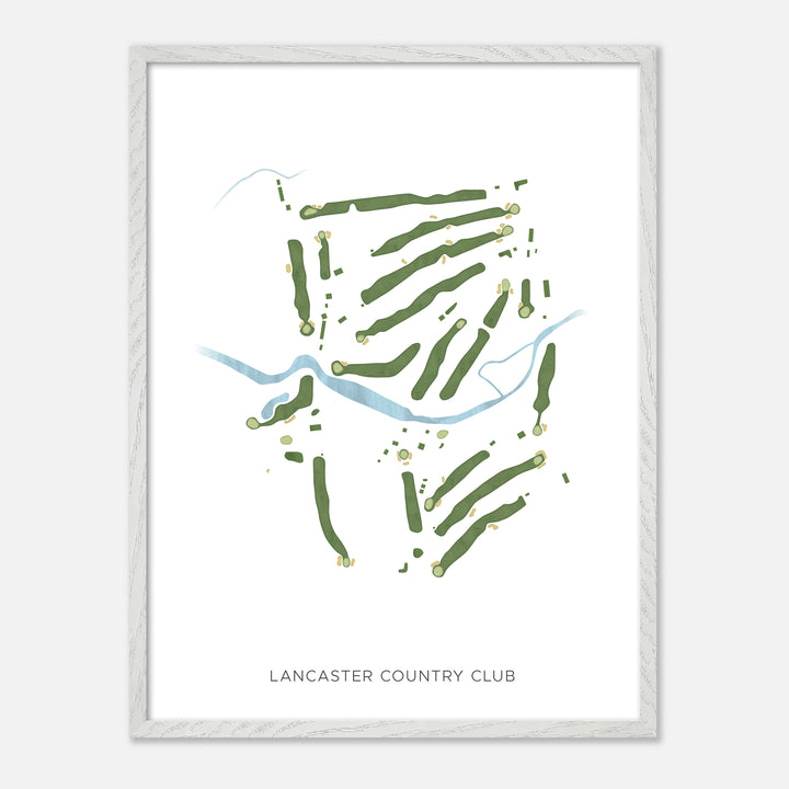 Print of Lancaster Country Club Modern Map