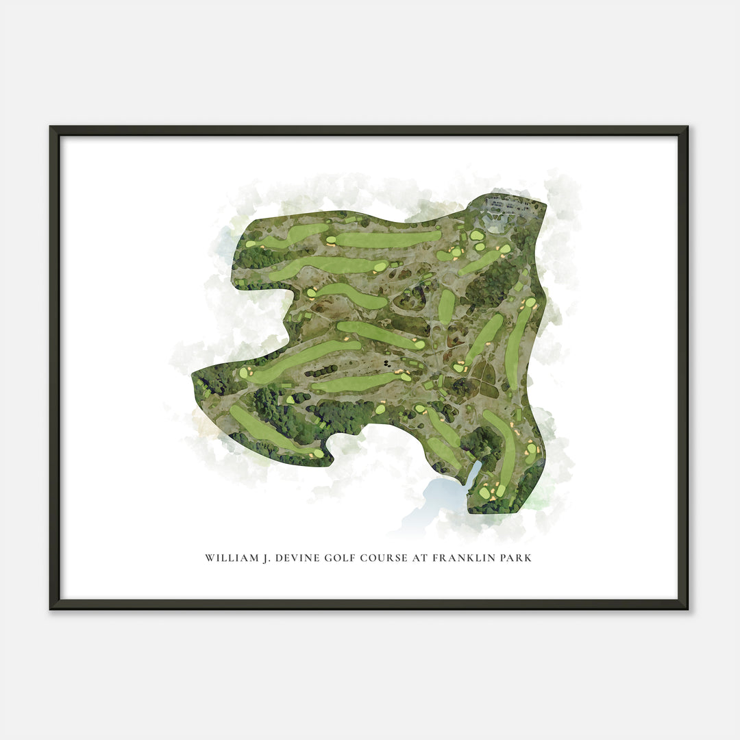 Print of William J. Devine Golf Course At Franklin Park Classic Map