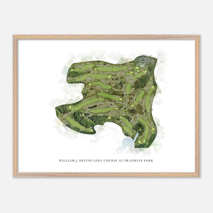 Print of William J. Devine Golf Course At Franklin Park Classic Map