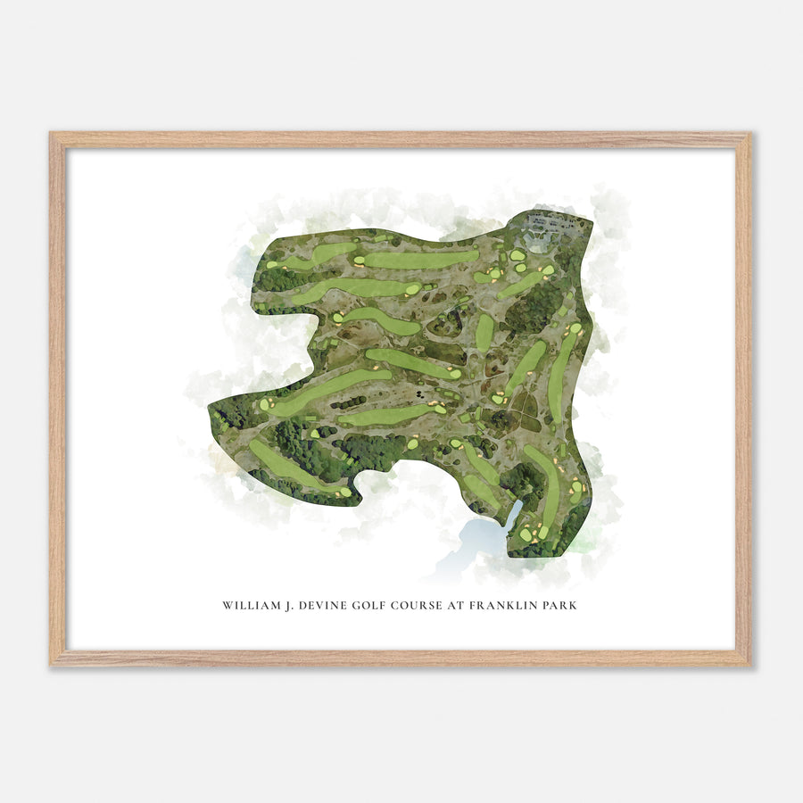 Print of William J. Devine Golf Course At Franklin Park Classic Map