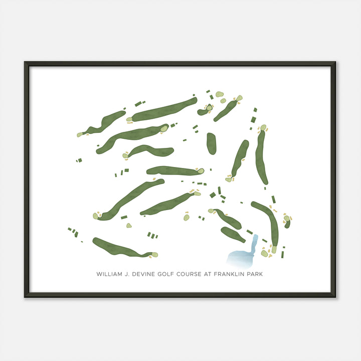 Print of William J. Devine Golf Course At Franklin Park Modern Map