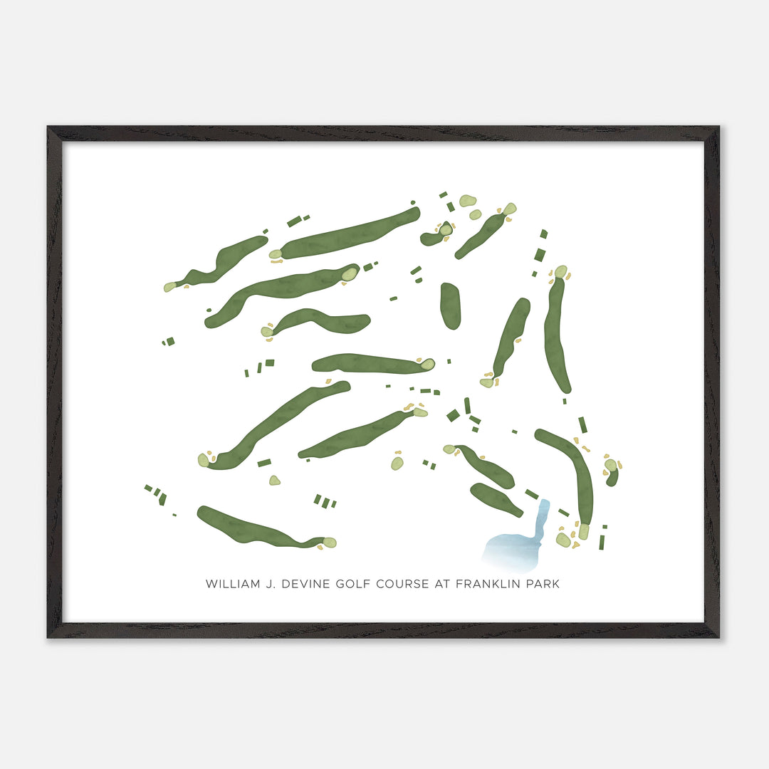 Print of William J. Devine Golf Course At Franklin Park Modern Map
